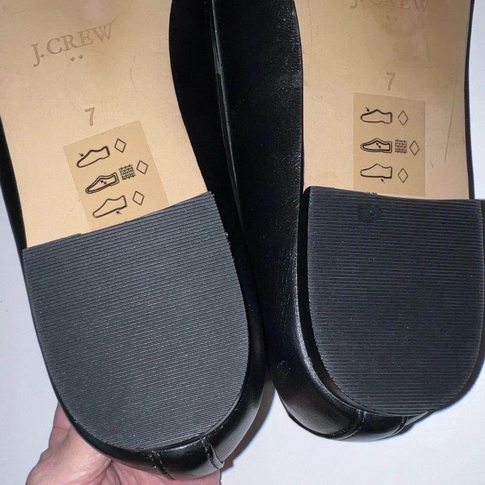 J. CREW Women's Black Patent Leather Flats Sz 7 M. NWT - Picture 3 of 9